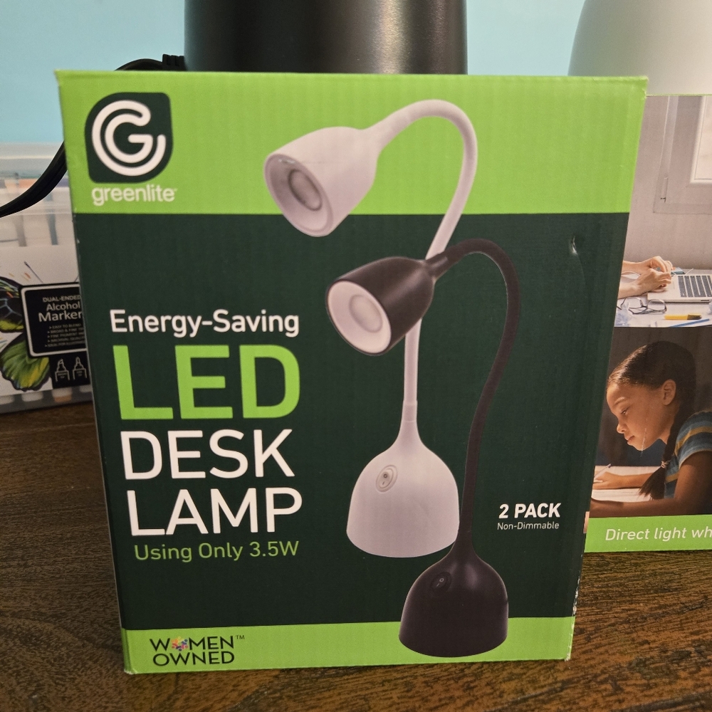 Greenlite LED Desk Lamp 2-Pack
